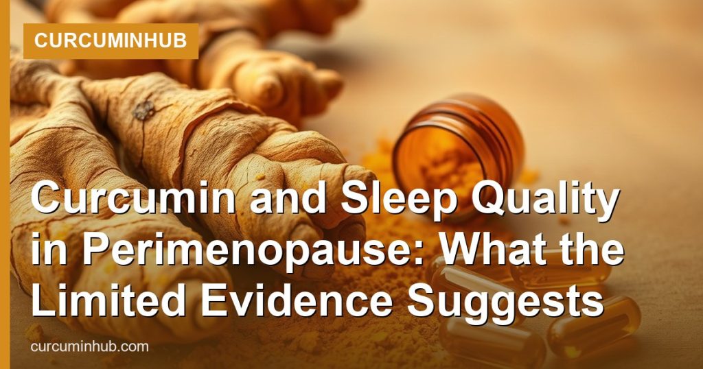 Curcumin and Sleep Quality in Perimenopause: What the Limited Evidence Suggests - CurcuminHub