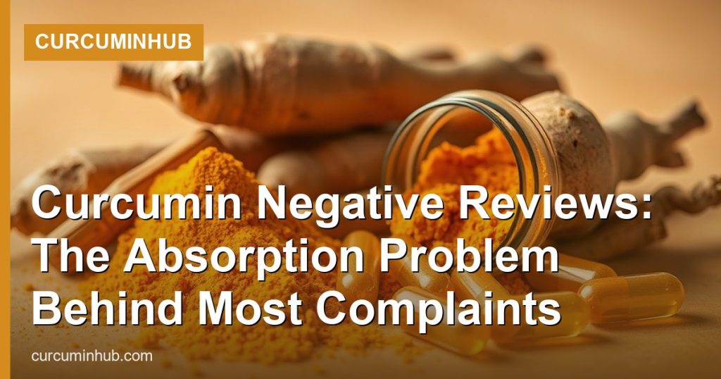 Curcumin Negative Reviews: The Absorption Problem Behind Most Complaints - CurcuminHub