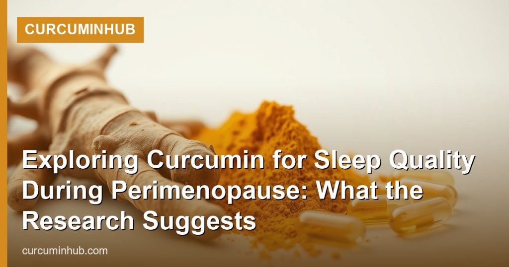 Exploring Curcumin for Sleep Quality During Perimenopause: What the Research Suggests - CurcuminHub